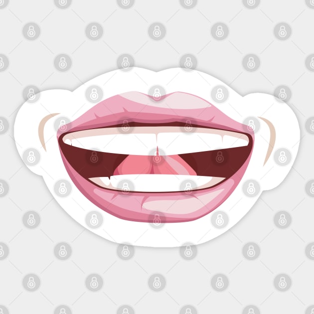 Lips Mask Tongue Teeth Human Mouth Masks Sticker by Funny Stuff Club